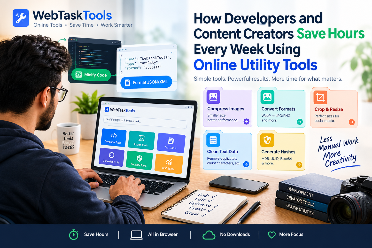 How Developers and Content Creators Save Hours Every Week Using Online Utility Tools